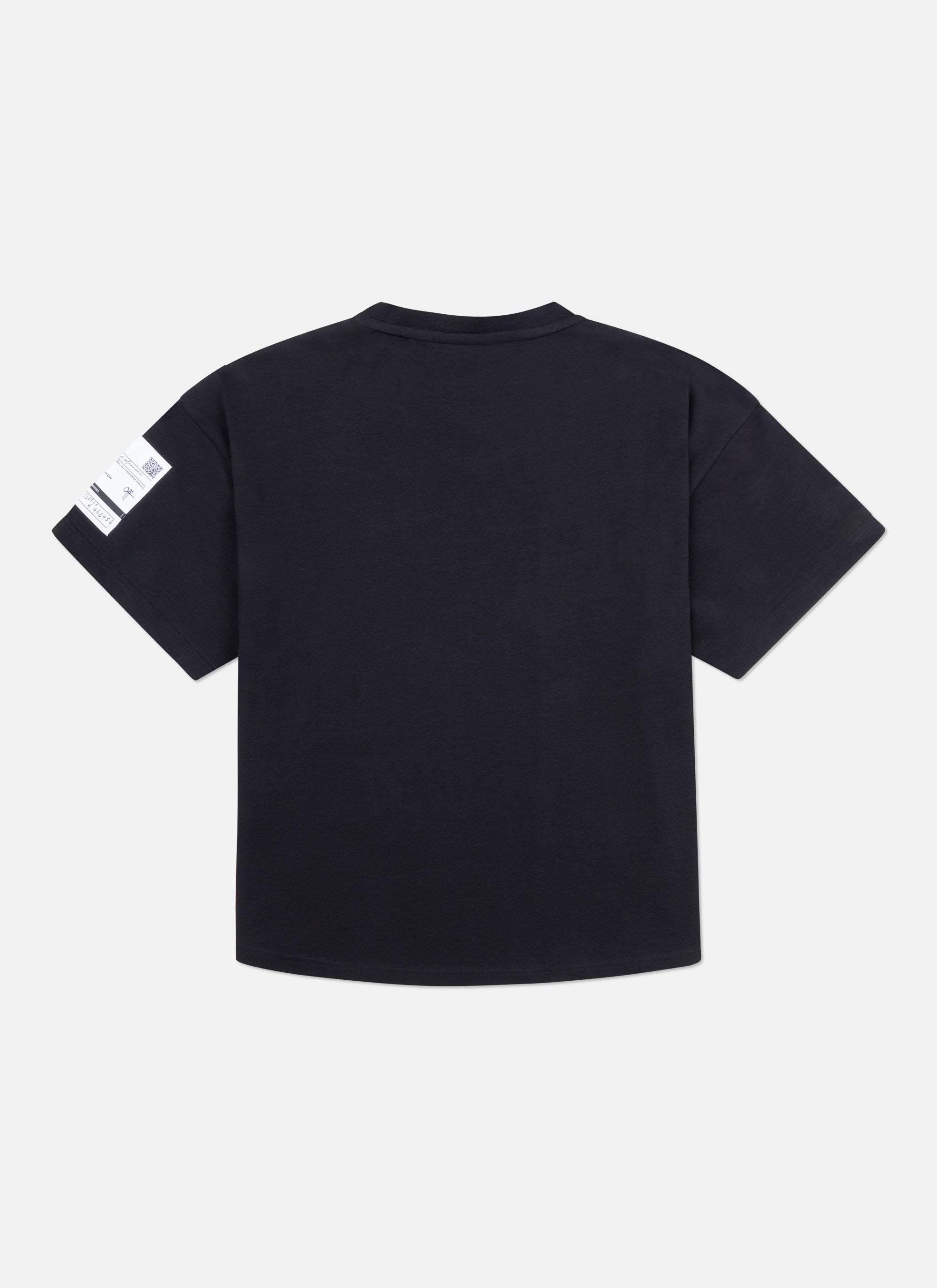 Relaxed Fit Retro collar tee | Black