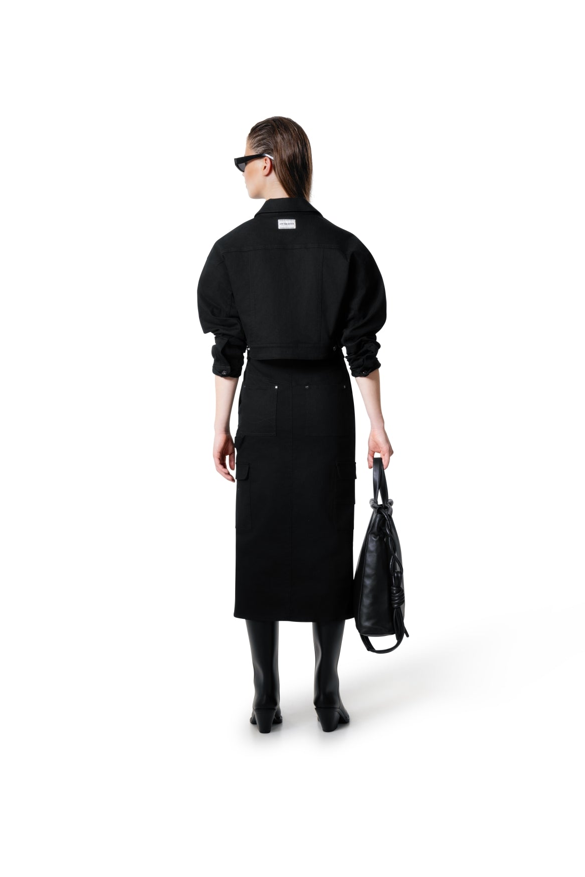 Cropped Carpenter Jacket | Black