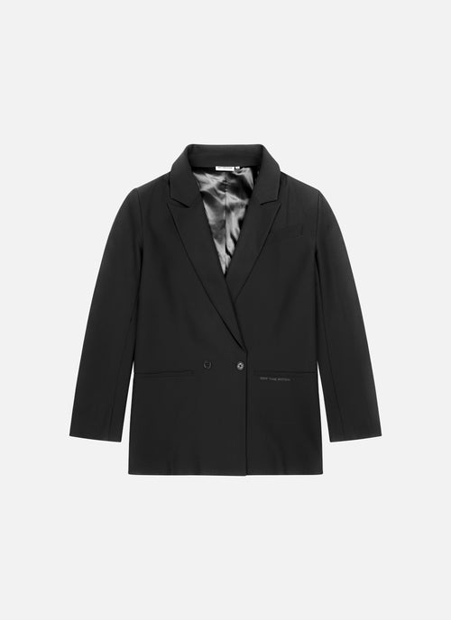 Double Breasted Scarlet Blazer | Black