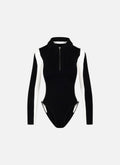 Knitted Bodycon Bodysuit | Black