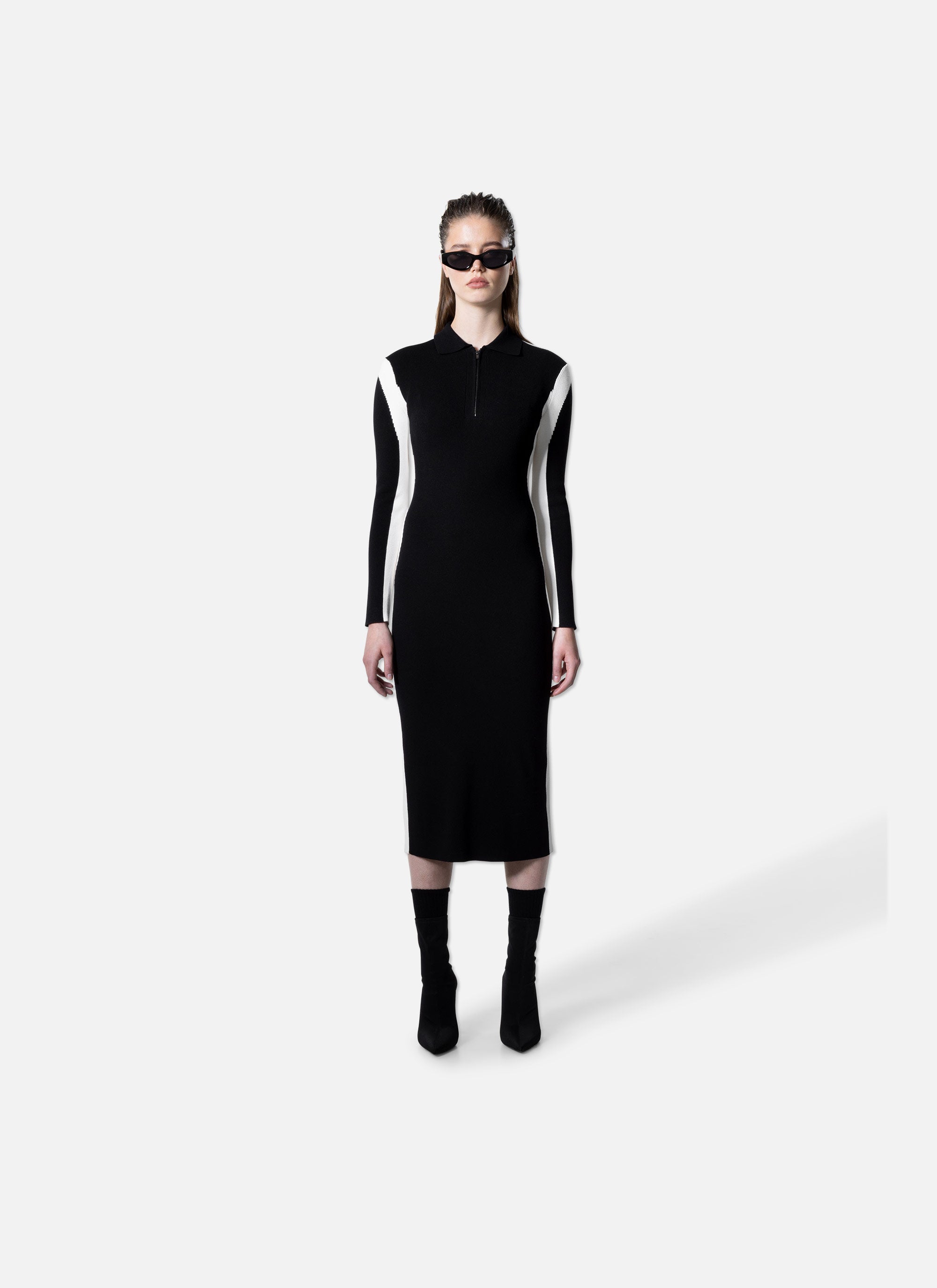 Knitted Bodycon Dress | Black