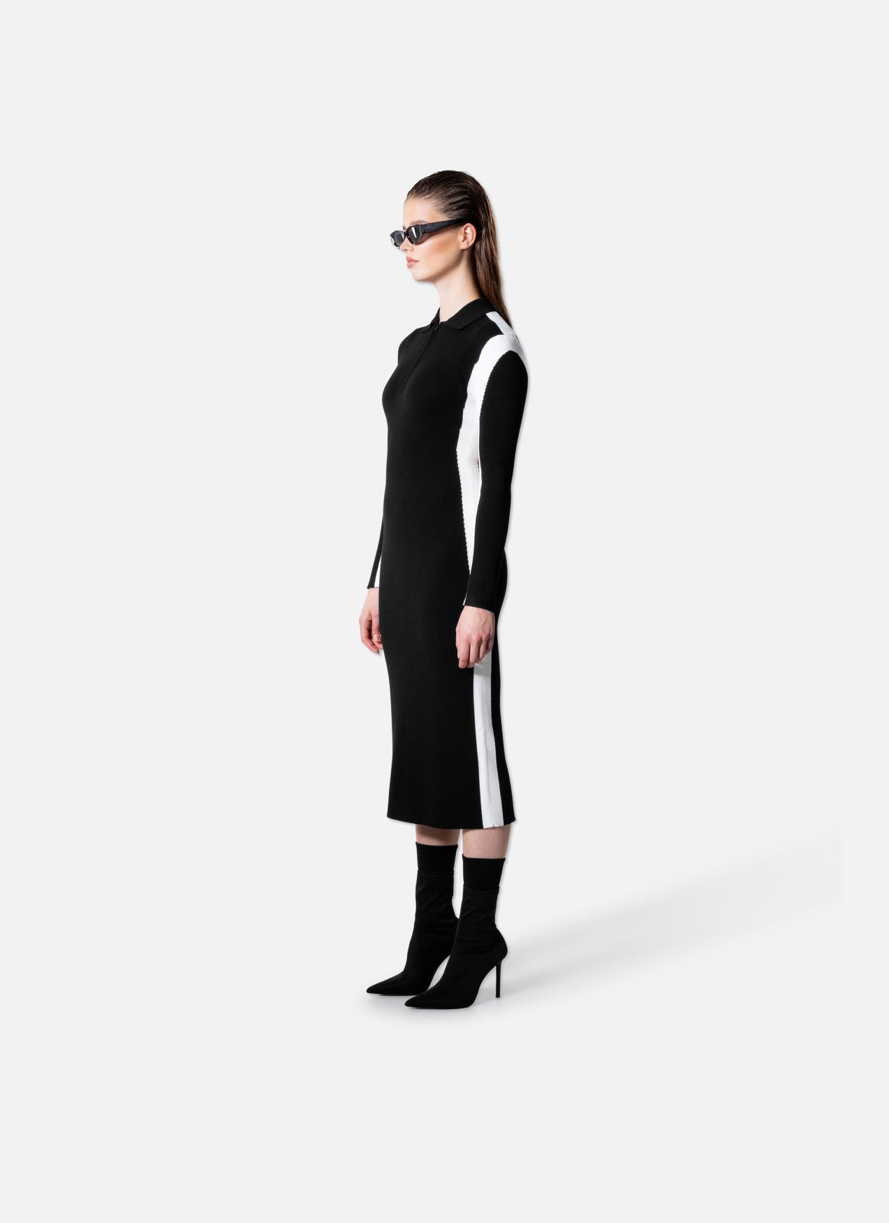 Knitted Bodycon Dress | Black
