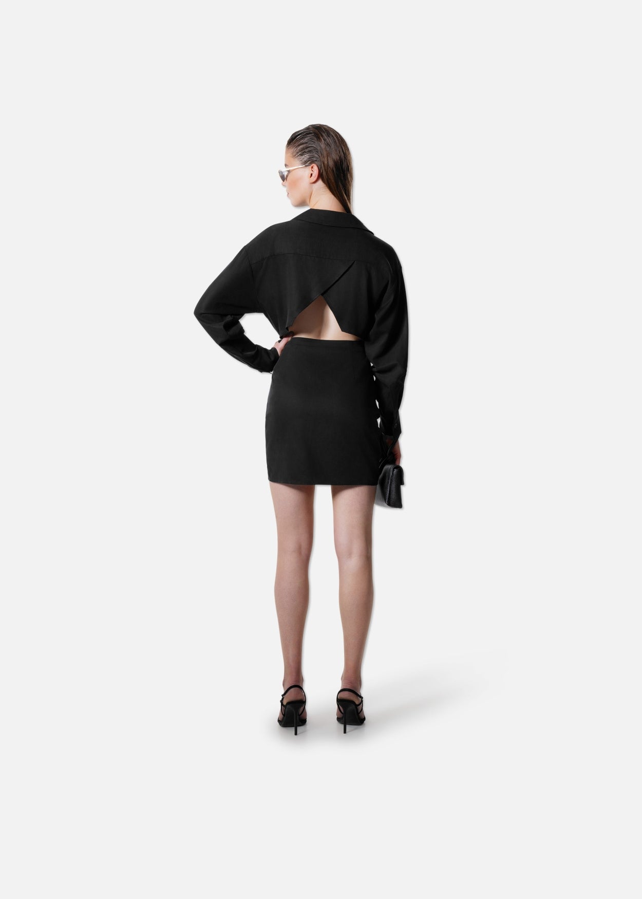 Pleated Vira Dress | Black