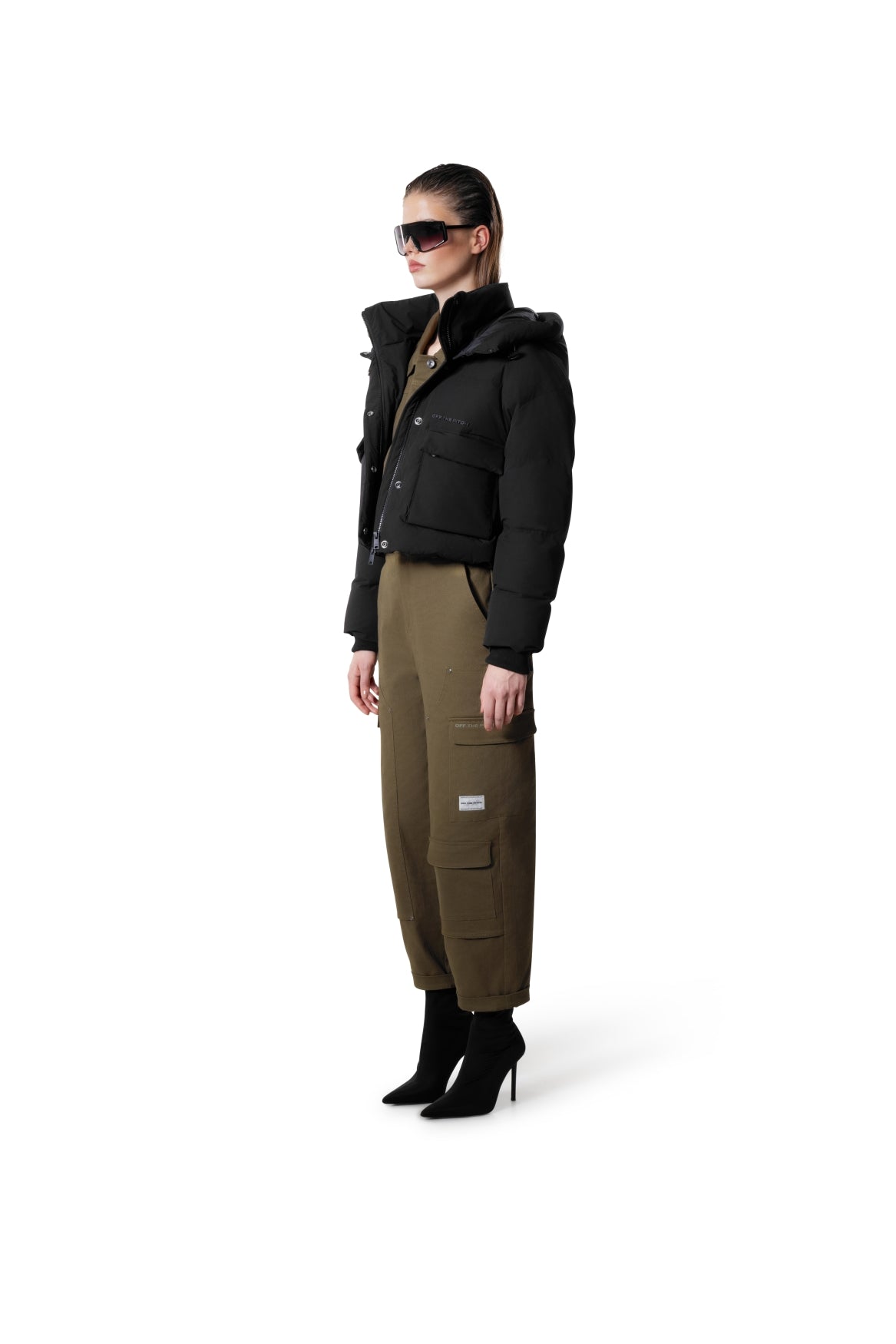 Cropped WMNS Puffer | Black