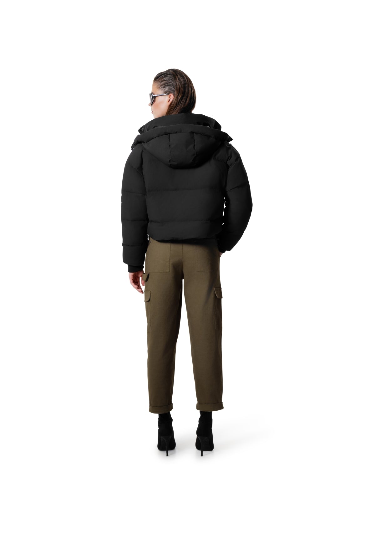 Cropped WMNS Puffer | Black
