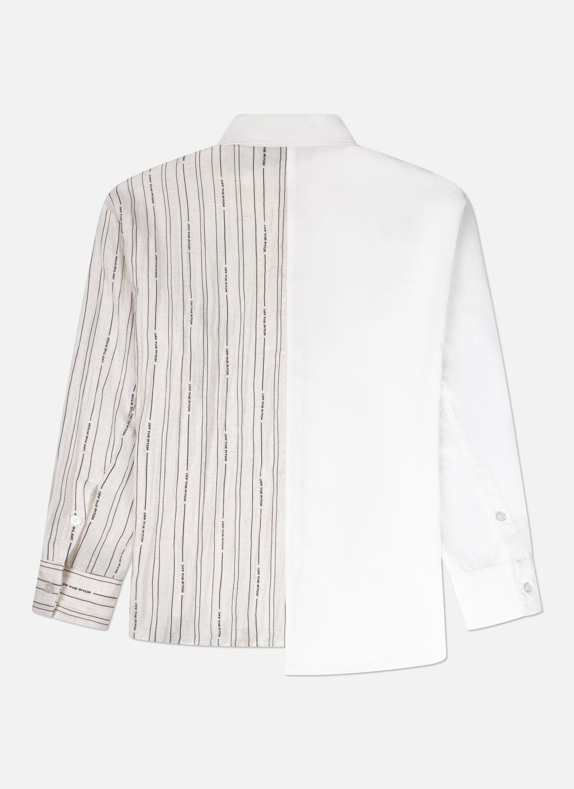 Asymmetric Striped Shirt | White