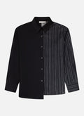 Asymmetric Striped Shirt | Black