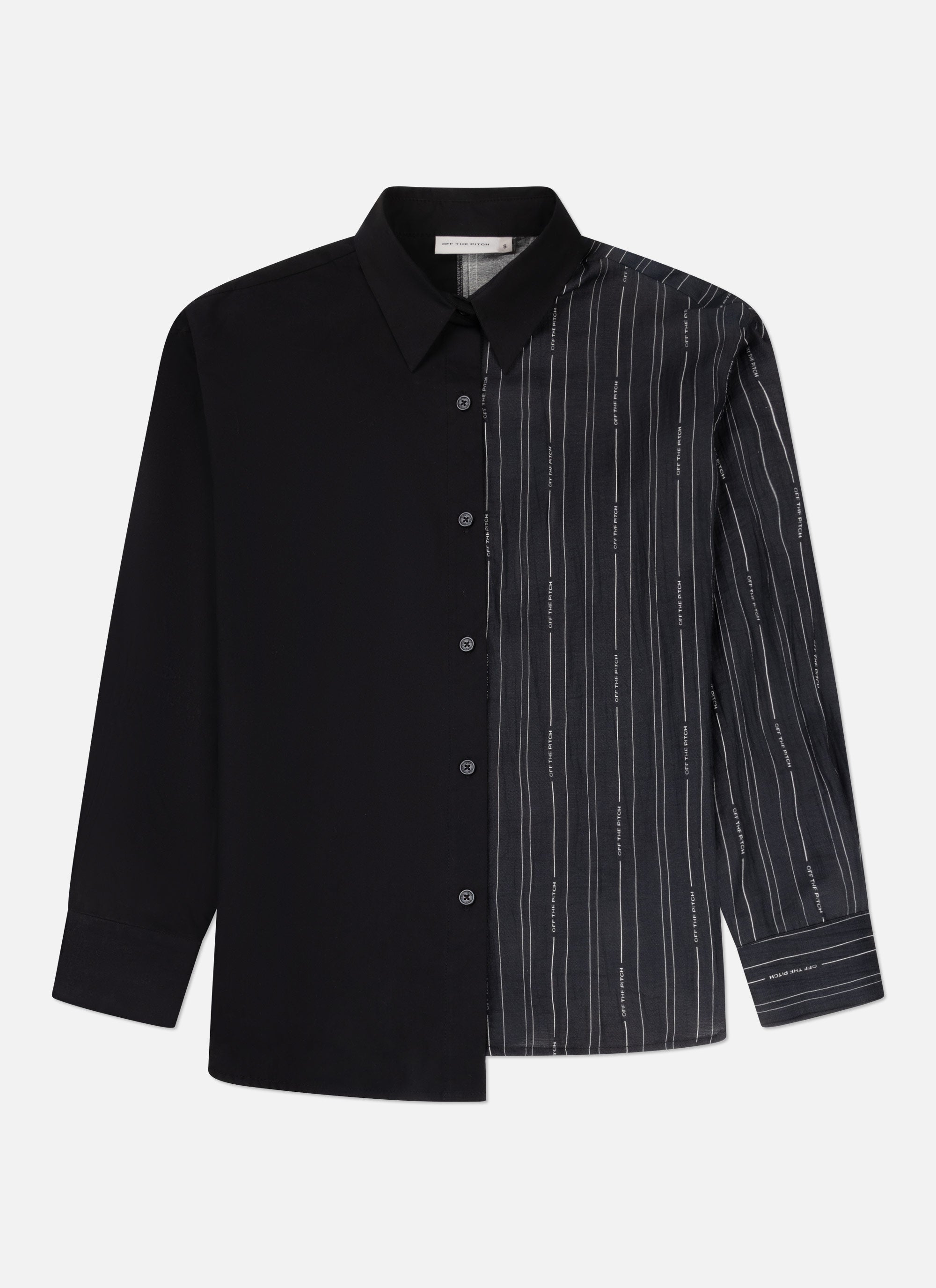 Asymmetric Striped Shirt | Black