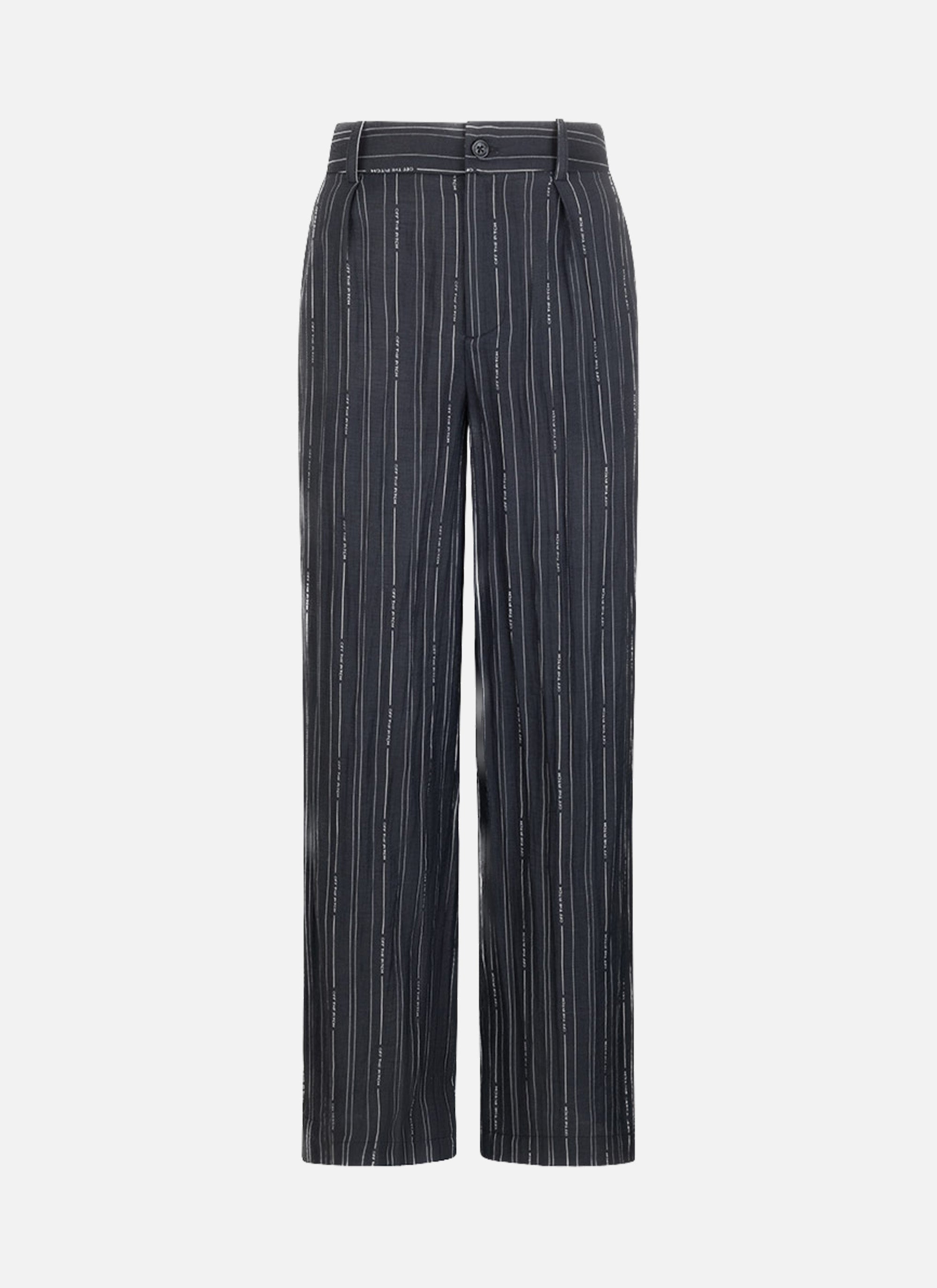 Striped Trousers | Black