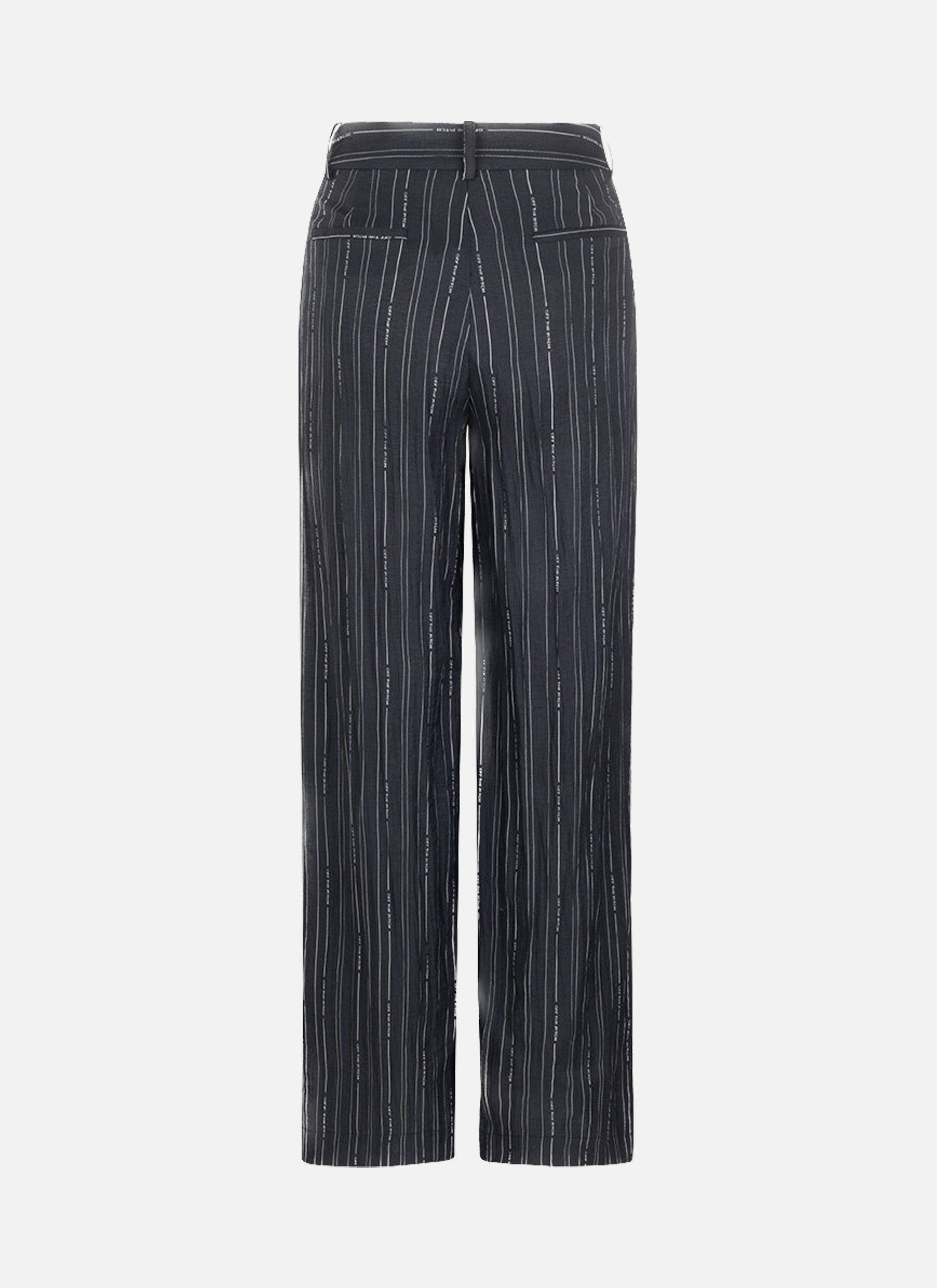 Striped Trousers | Black