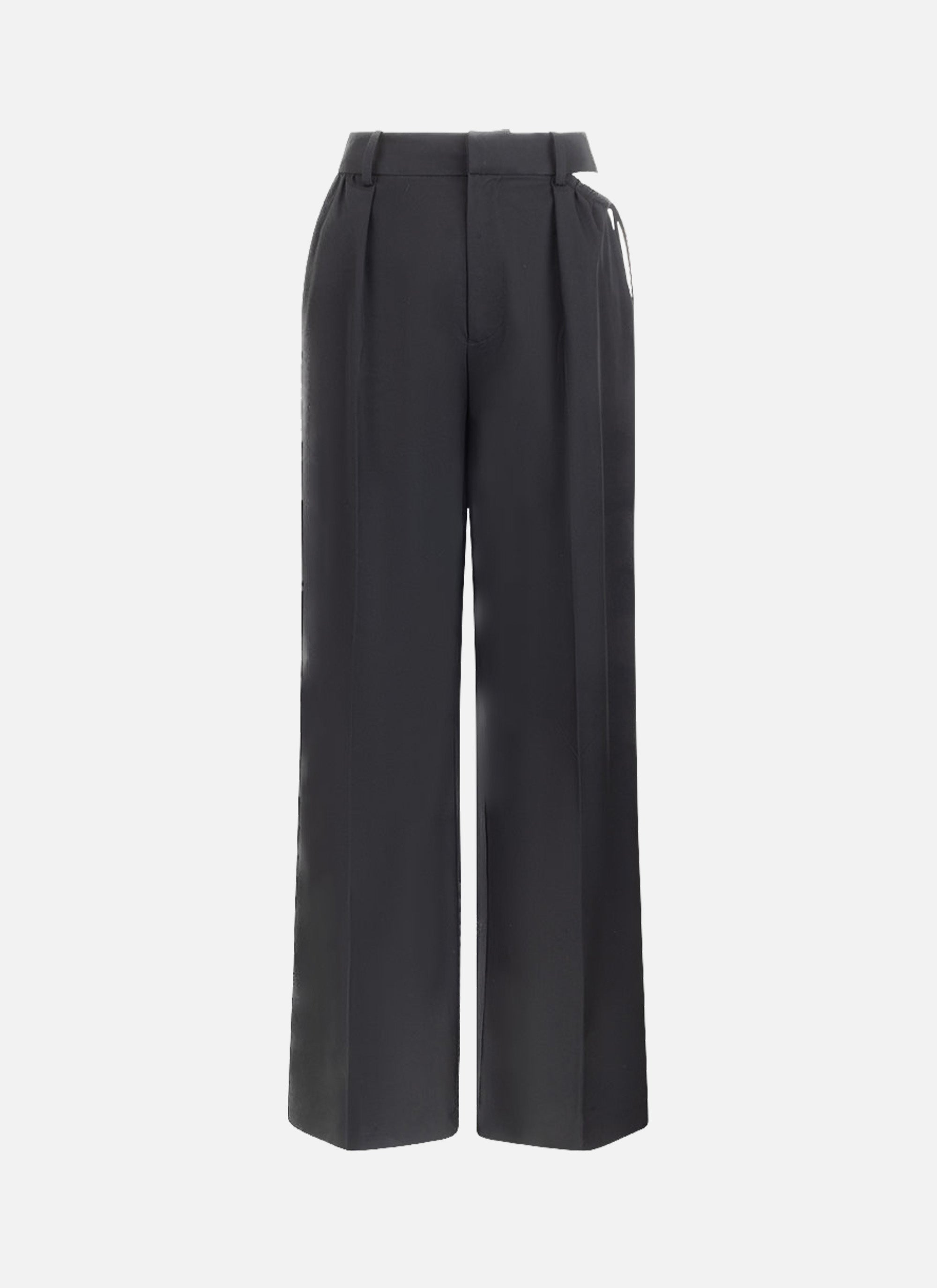 Gathered Drawstring Pants | Black