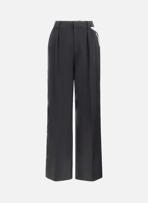 Gathered Drawstring Pants | Black
