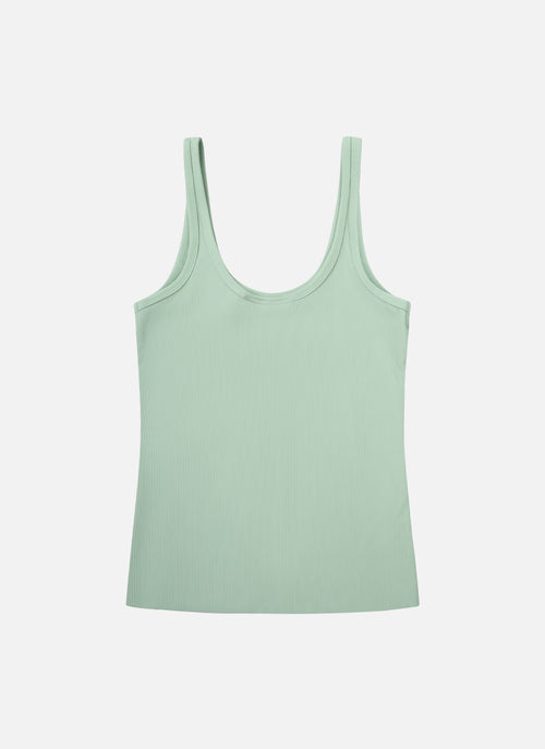 Ribbed Tank Top | Green/Green
