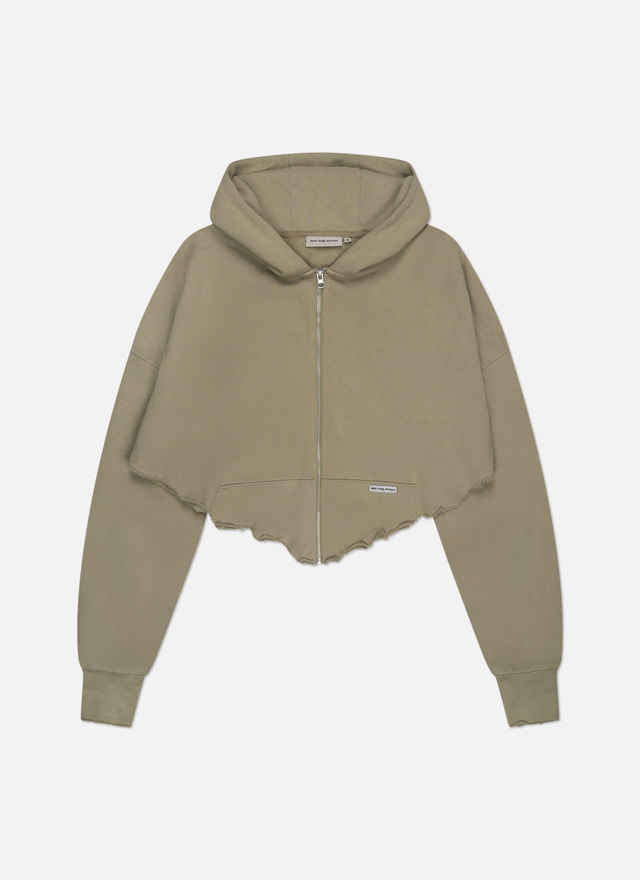 Frayed Edge Cropped Hood 