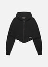 Frayed Edge Cropped Hood 