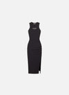 Gathered Ribbed Dress 