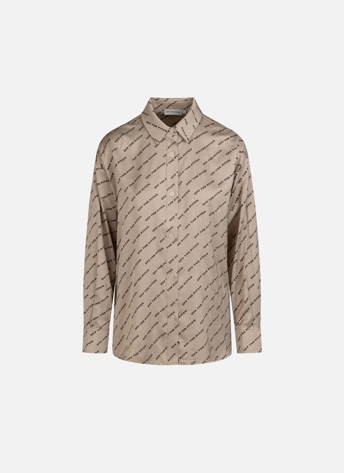 Satin Paige Shirt | Sand