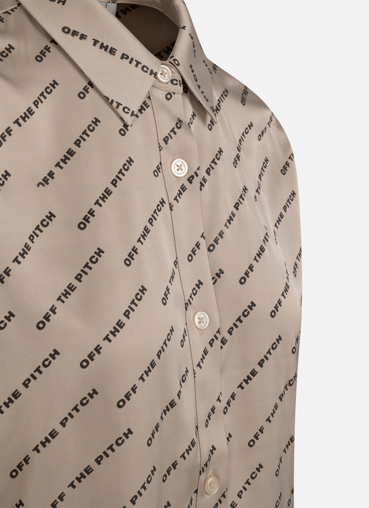 Satin Paige Shirt | Sand