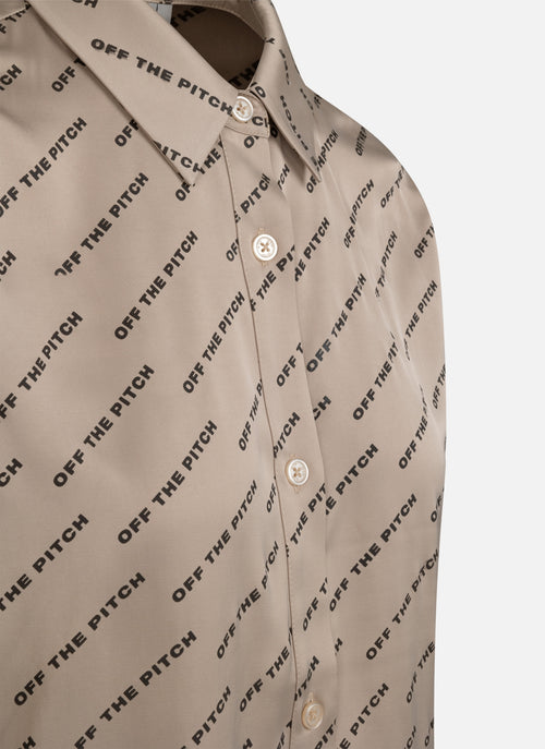 Satin Paige Shirt | Sand
