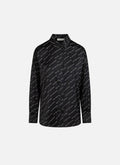 Satin Paige Shirt | Black
