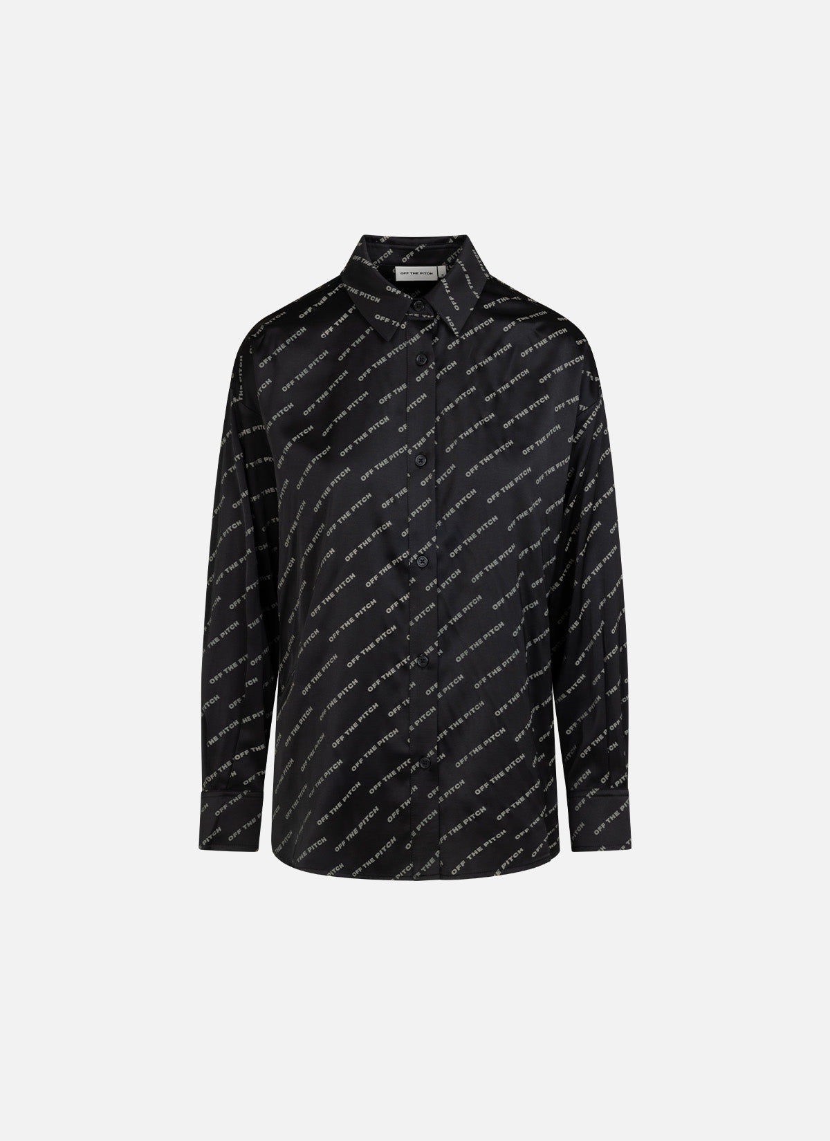 Satin Paige Shirt | Black