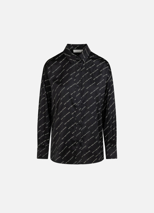 Satin Paige Shirt | Black