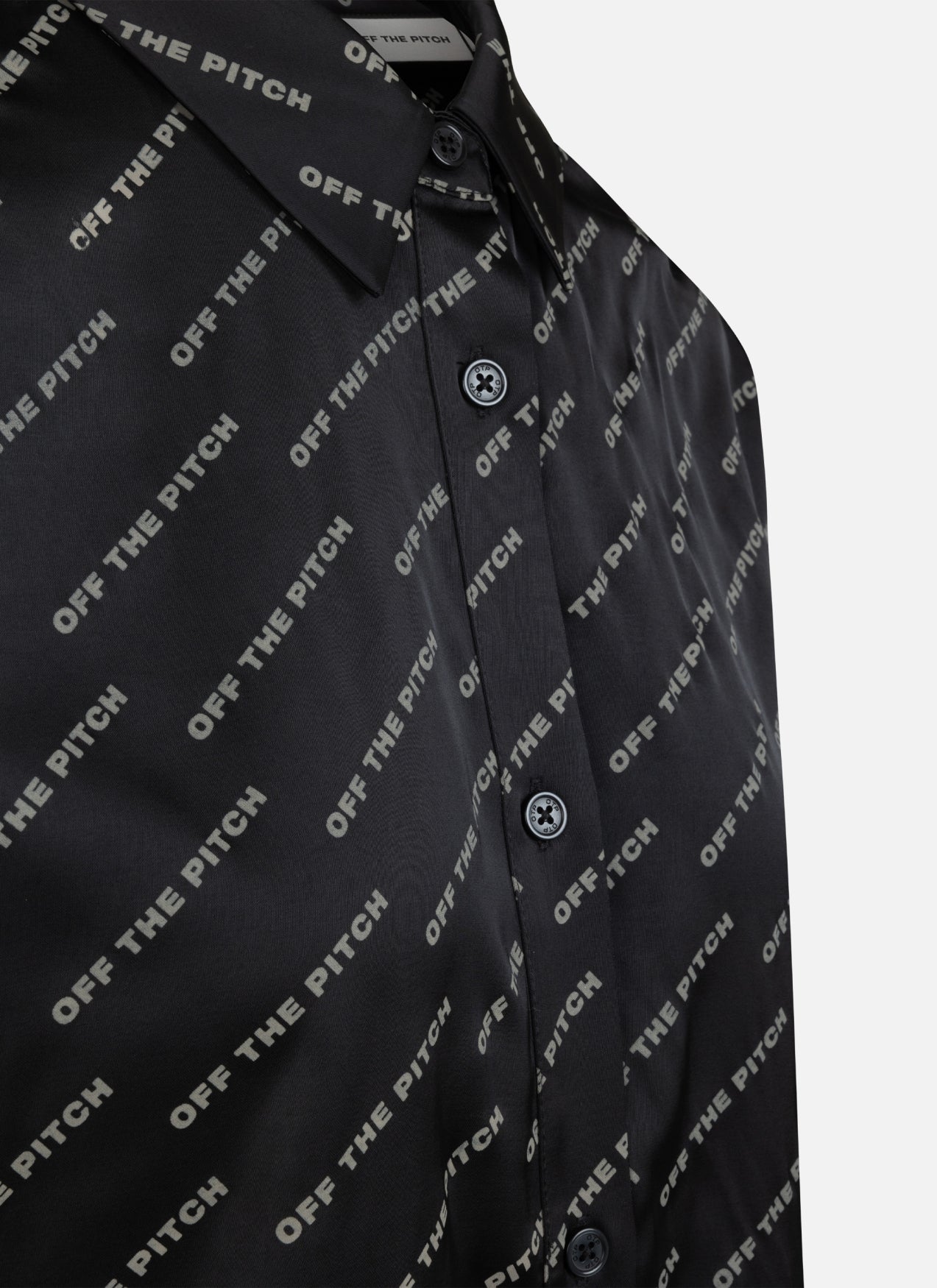 Satin Paige Shirt | Black