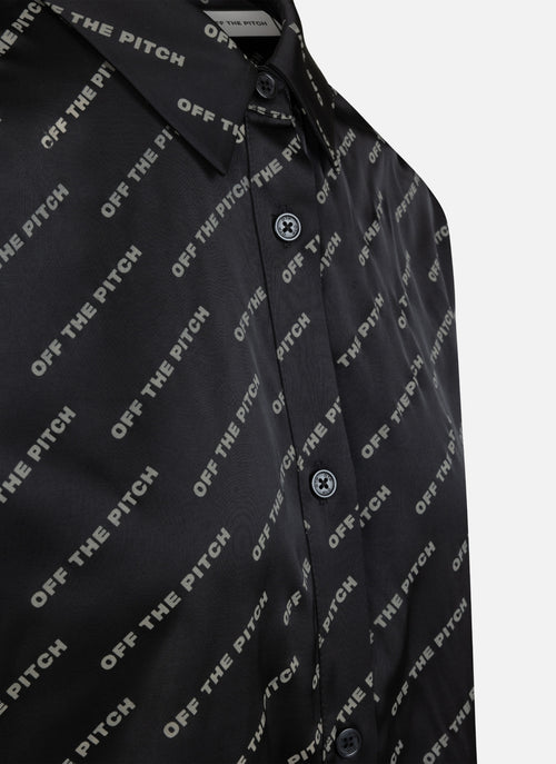 Satin Paige Shirt | Black