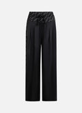 Satin Paige Pants | Black