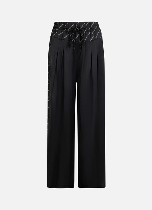 Satin Paige Pants | Black