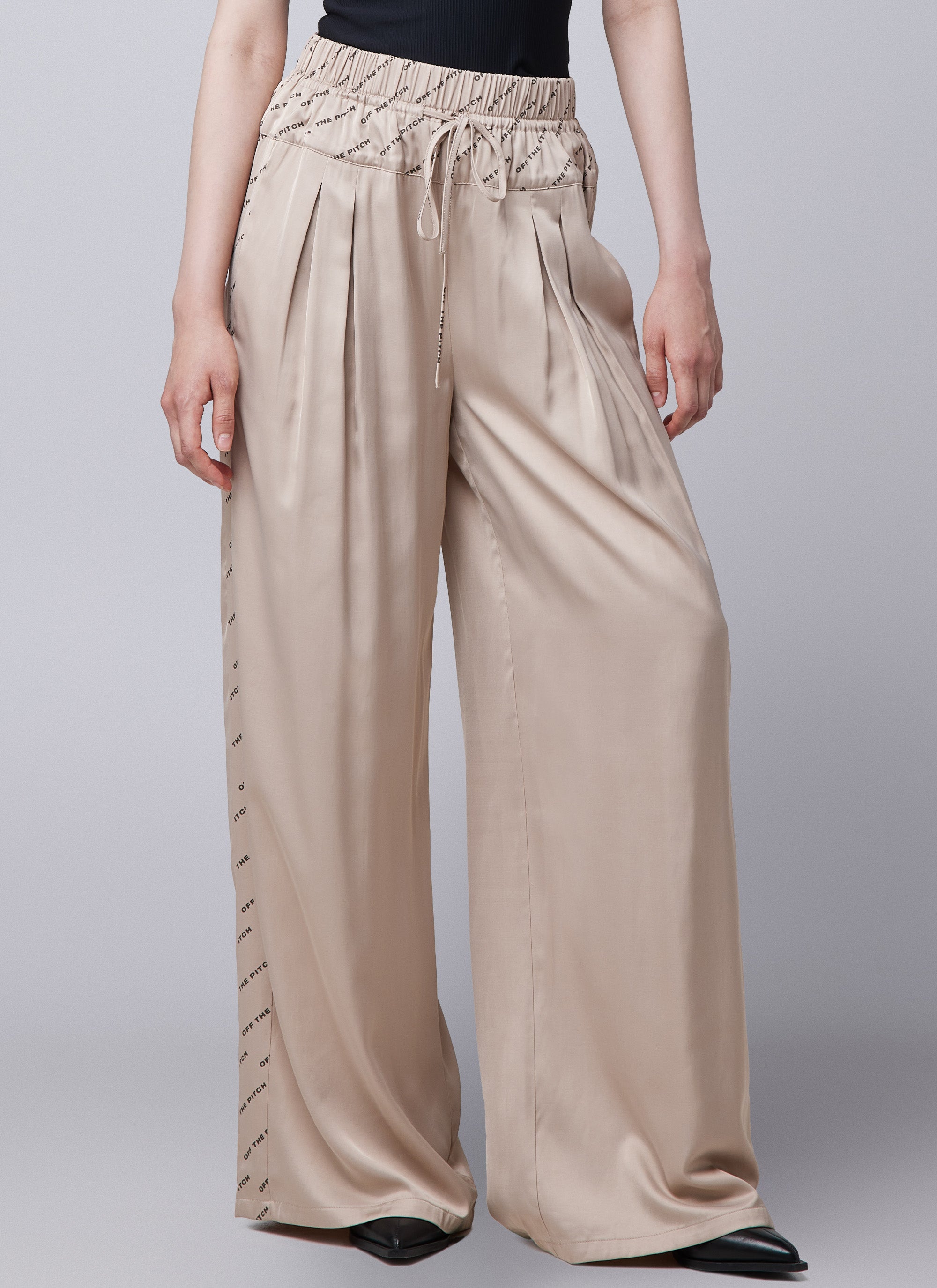 Satin Paige Pants | Sand