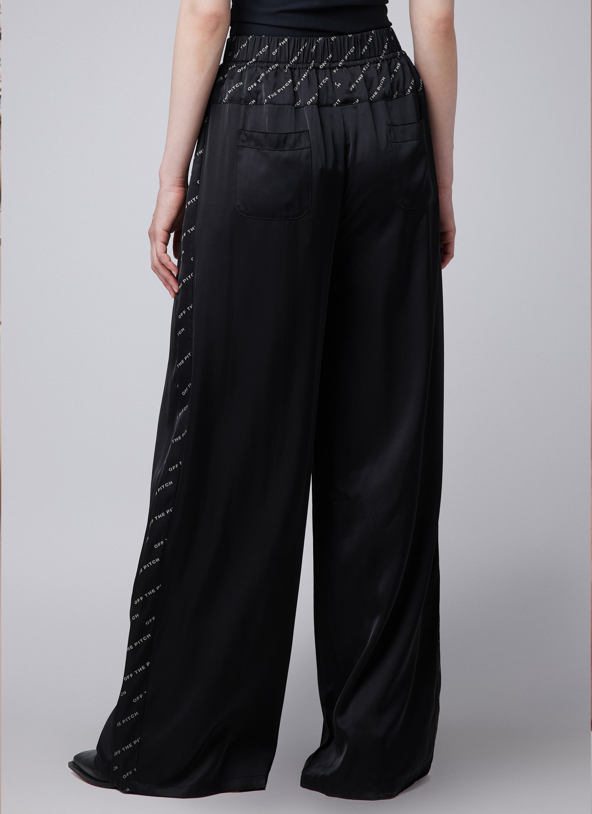 Satin Paige Pants | Black