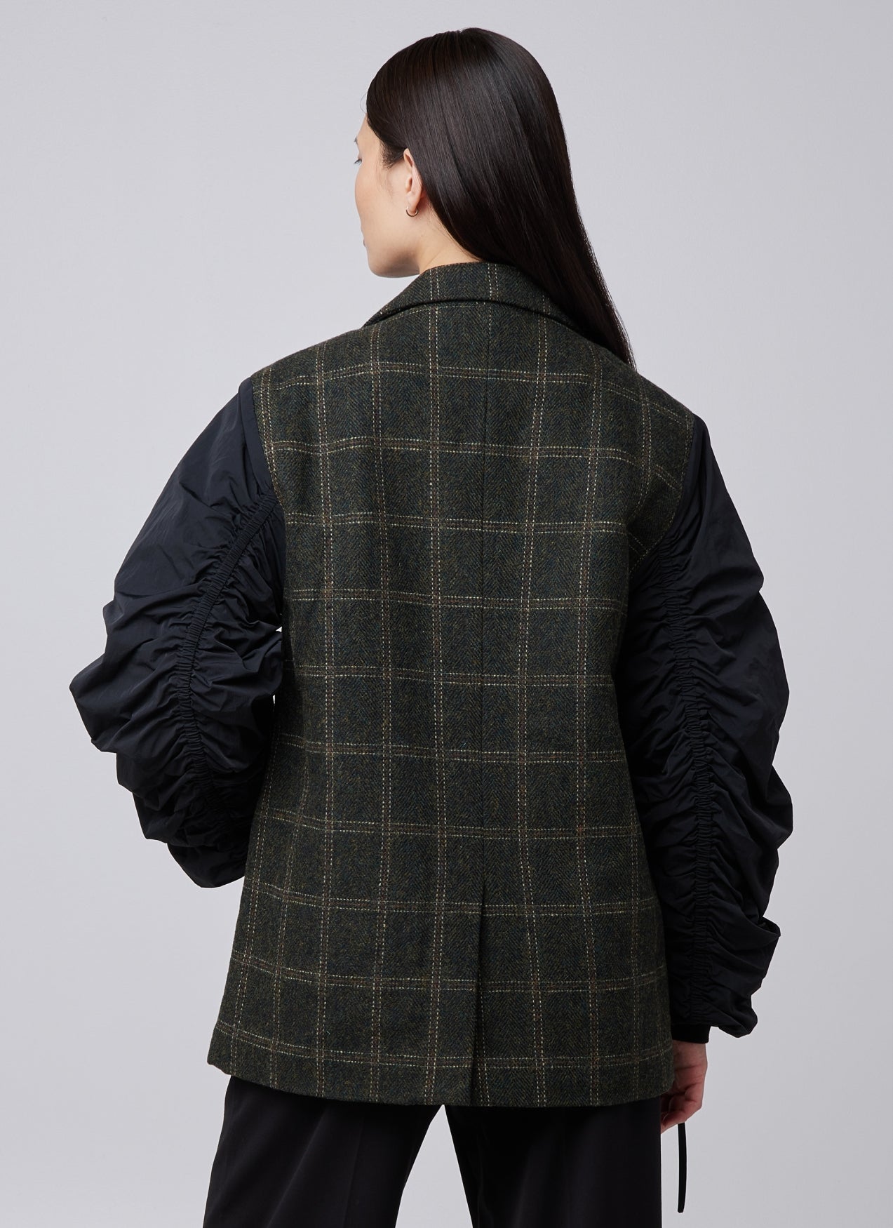 Wool-Blend Bomber Blazer | Dark green