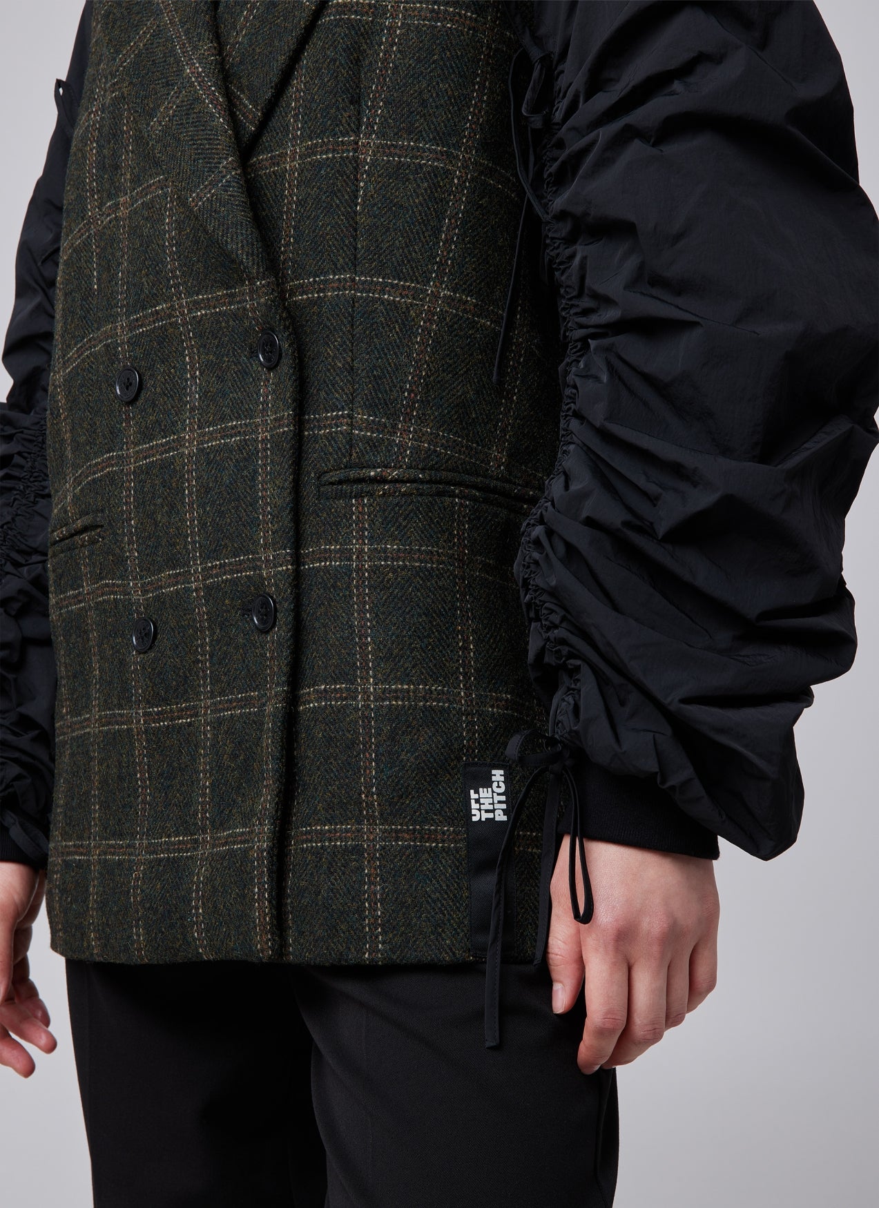 Blazer bómber de mezcla de lana | Verde oscuro