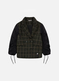 Blazer bómber de mezcla de lana | Verde oscuro