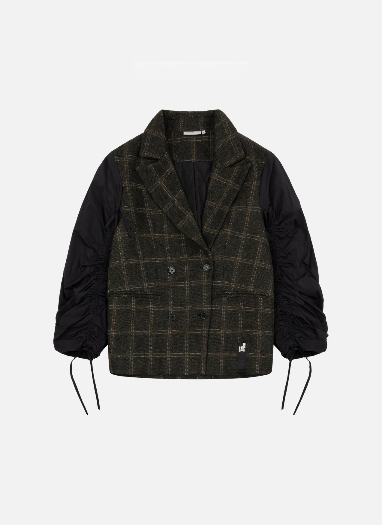 Blazer bómber de mezcla de lana | Verde oscuro