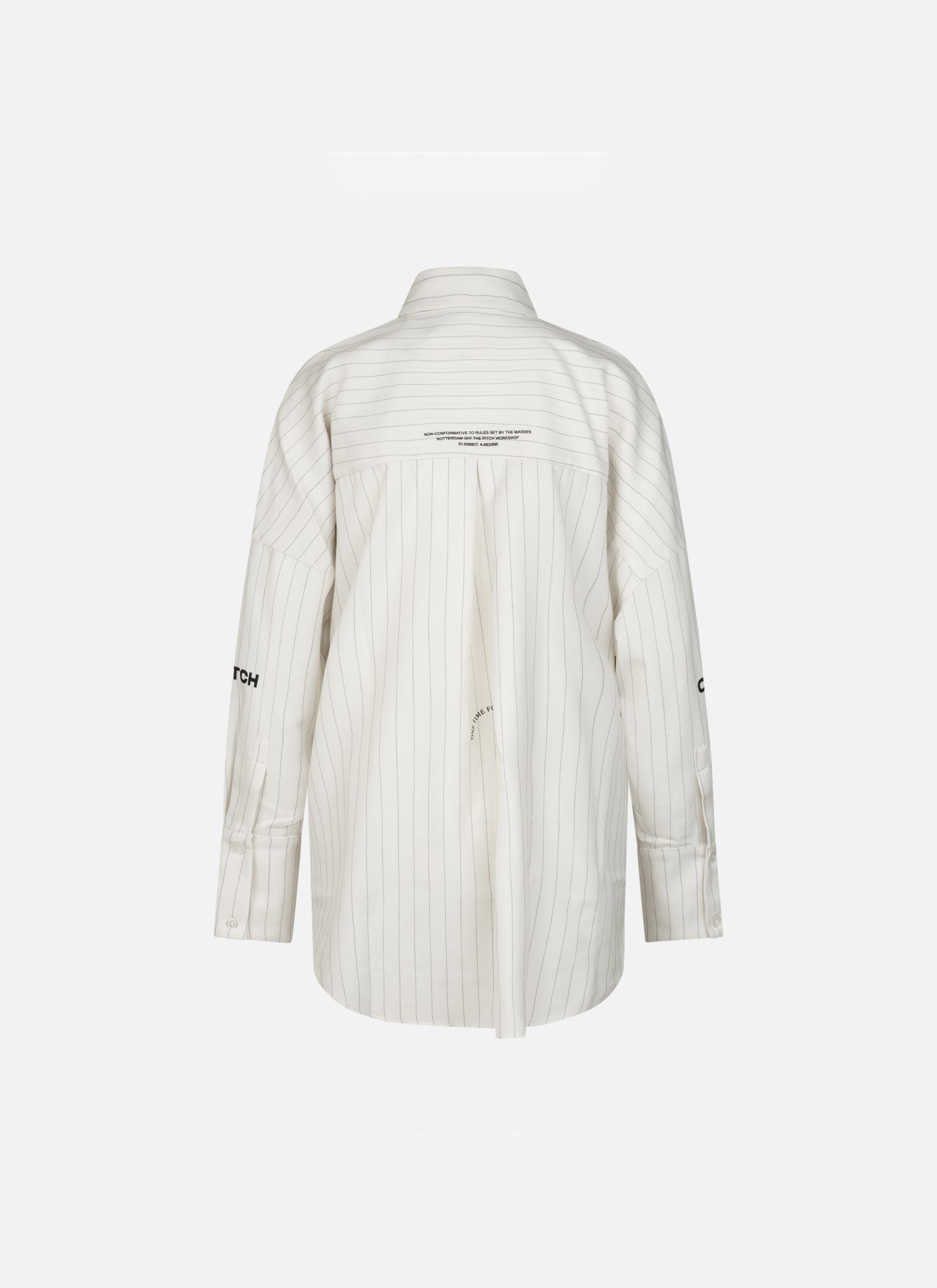 Camisa a rayas de tamaño grande | Blanco