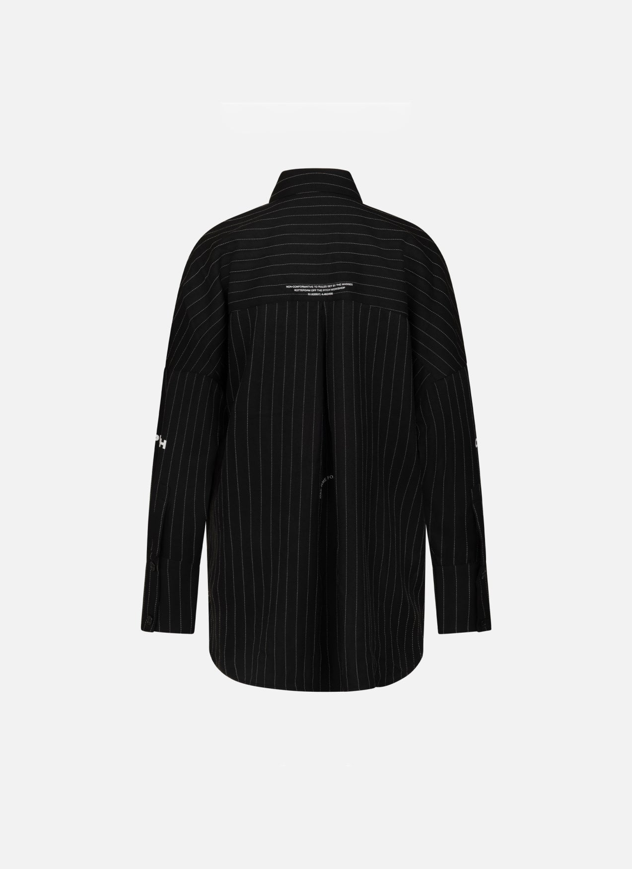 Camisa Oversize a Rayas | Negra