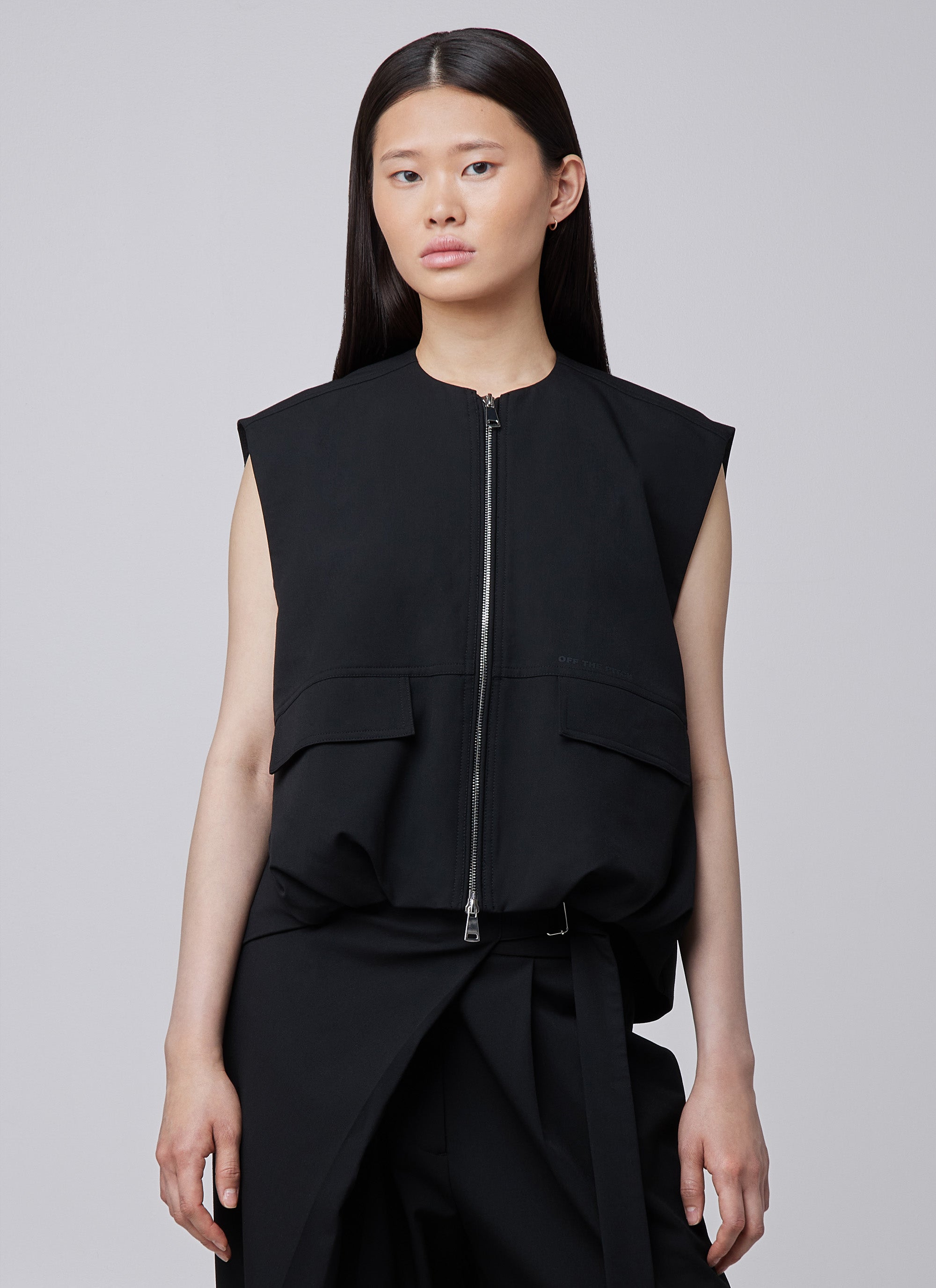 Oversized Xan Gilet | Black