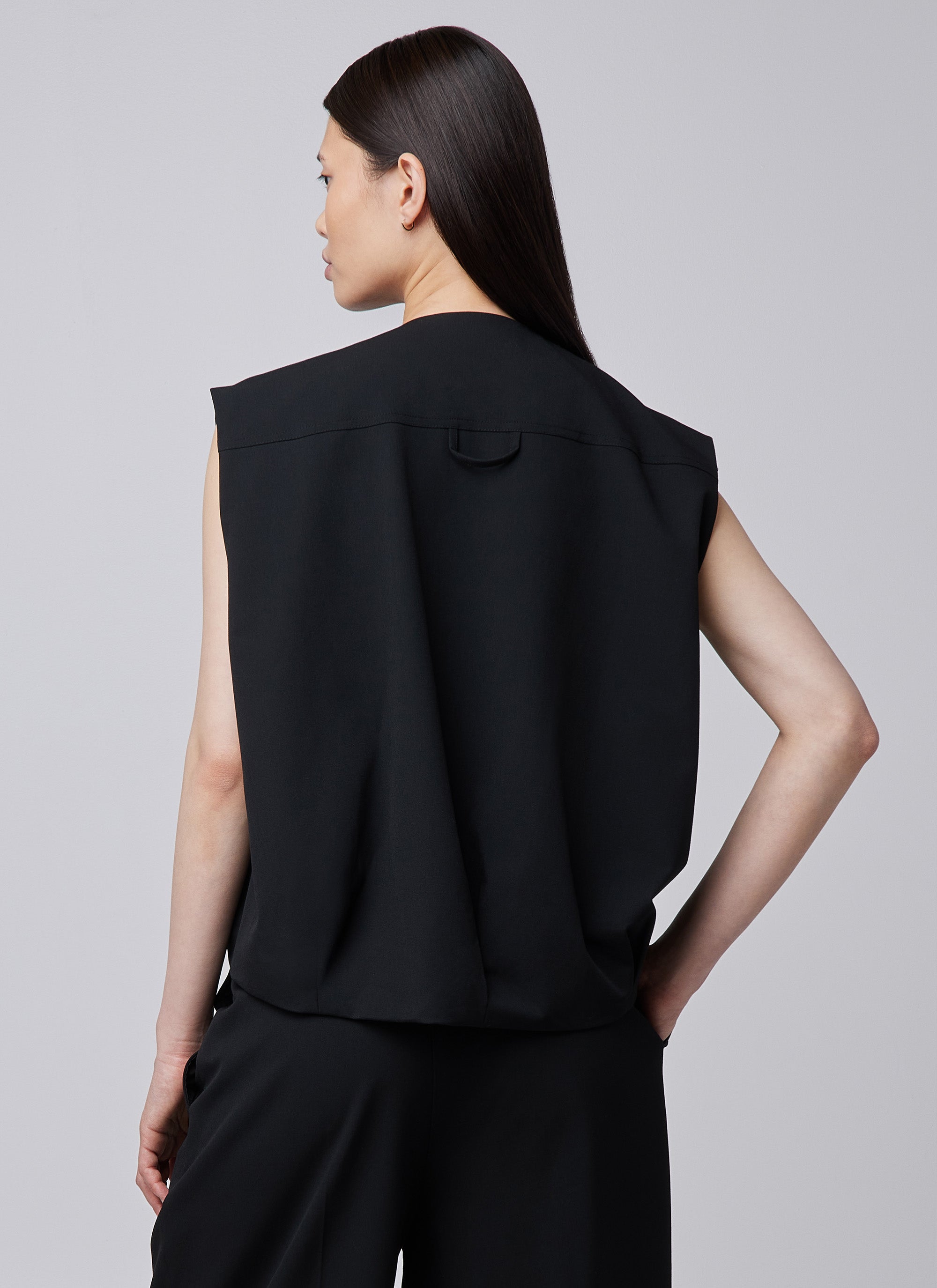 Oversized Xan Gilet | Black