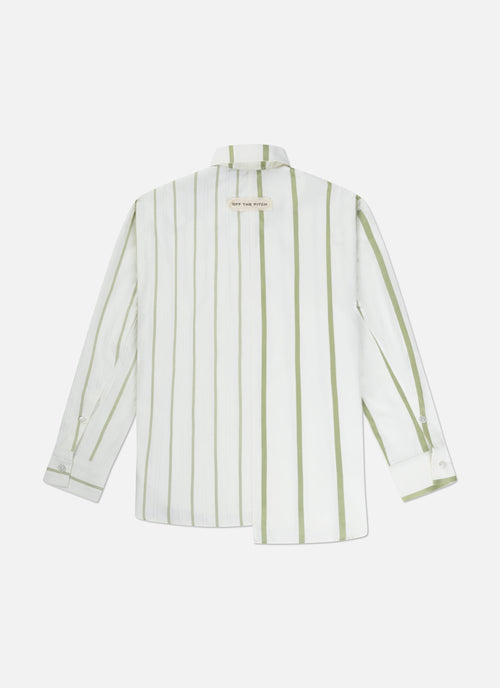Asymmetric Striped Sora Shirt | Gebroken Wit