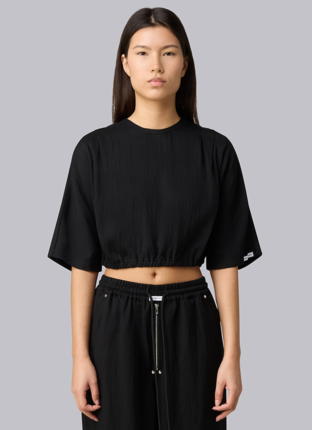 Pleated Mona Top | Black