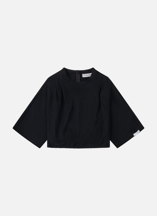 Pleated Mona Top | Black