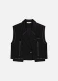 Shia Smart Sleeveless Blazer | Negro
