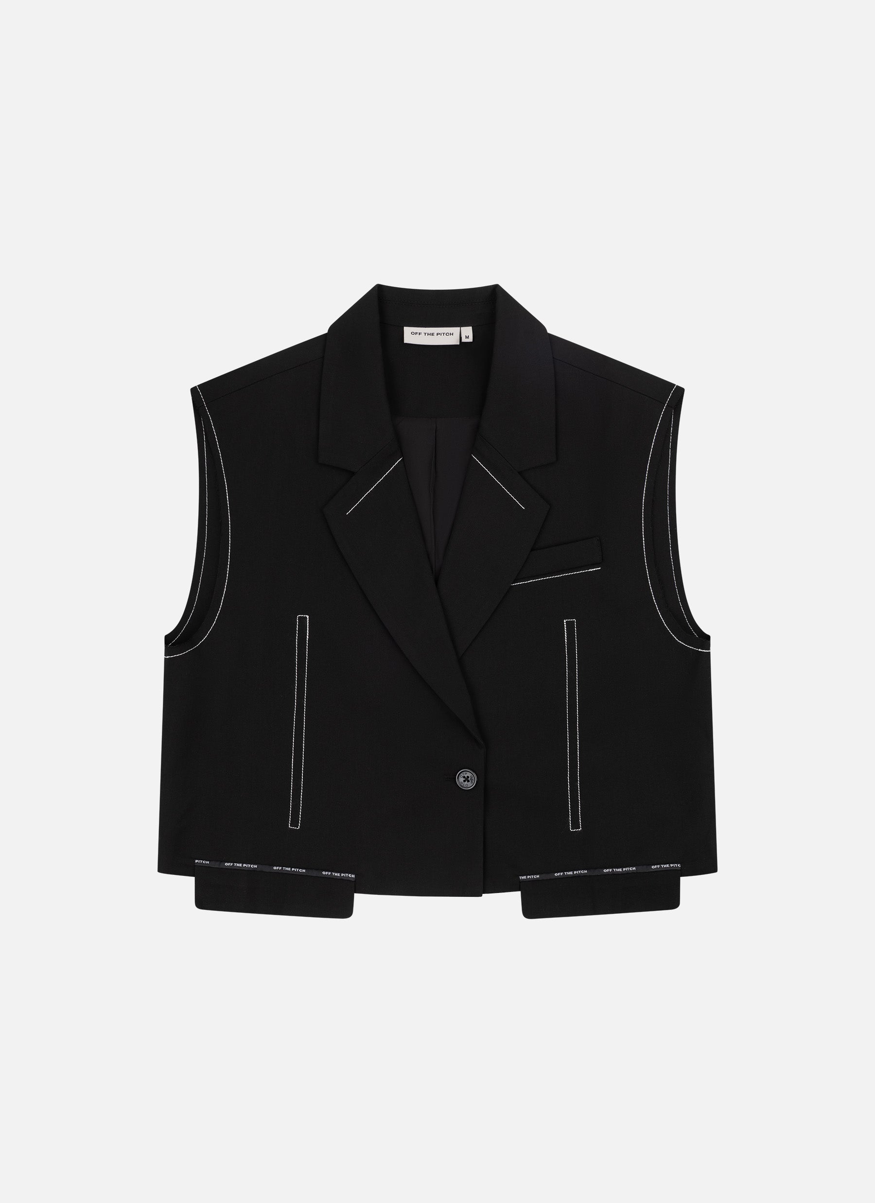 Shia Smart Sleeveless Blazer | Black