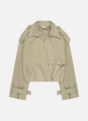 Chaqueta Trench Plisada 