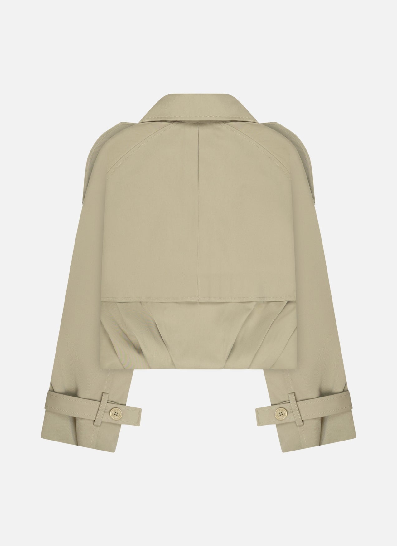 Pleated Trench Jacket | Olive