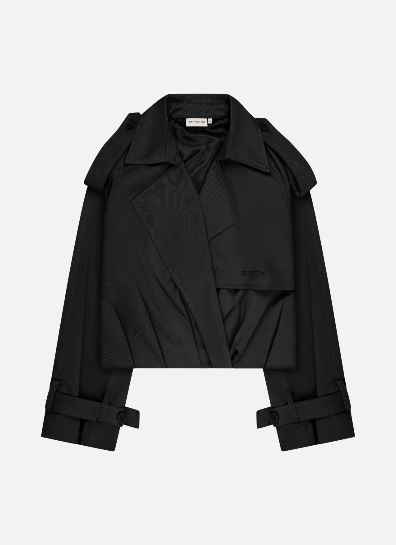 Pleated Trench Jacket | Black