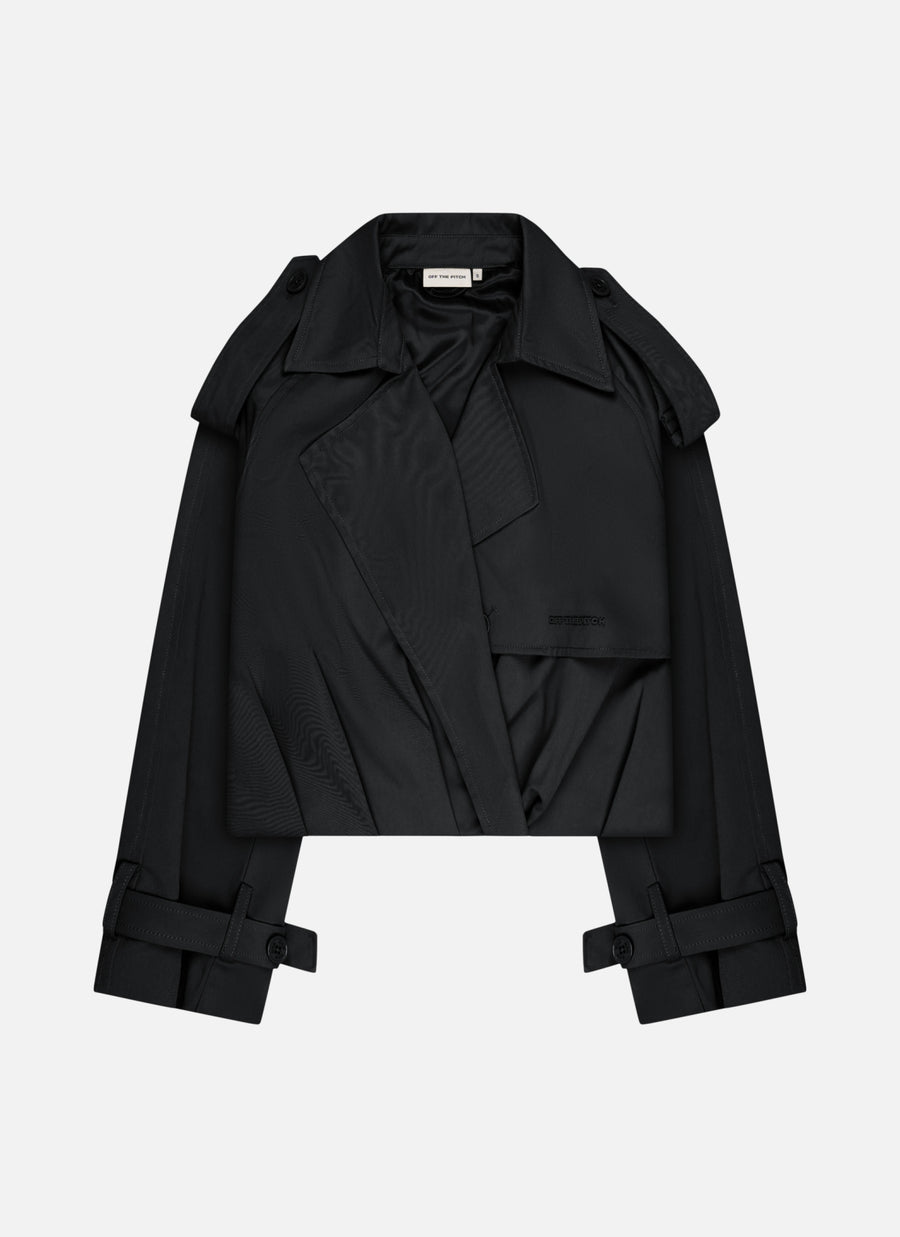Geplooide trenchcoat 