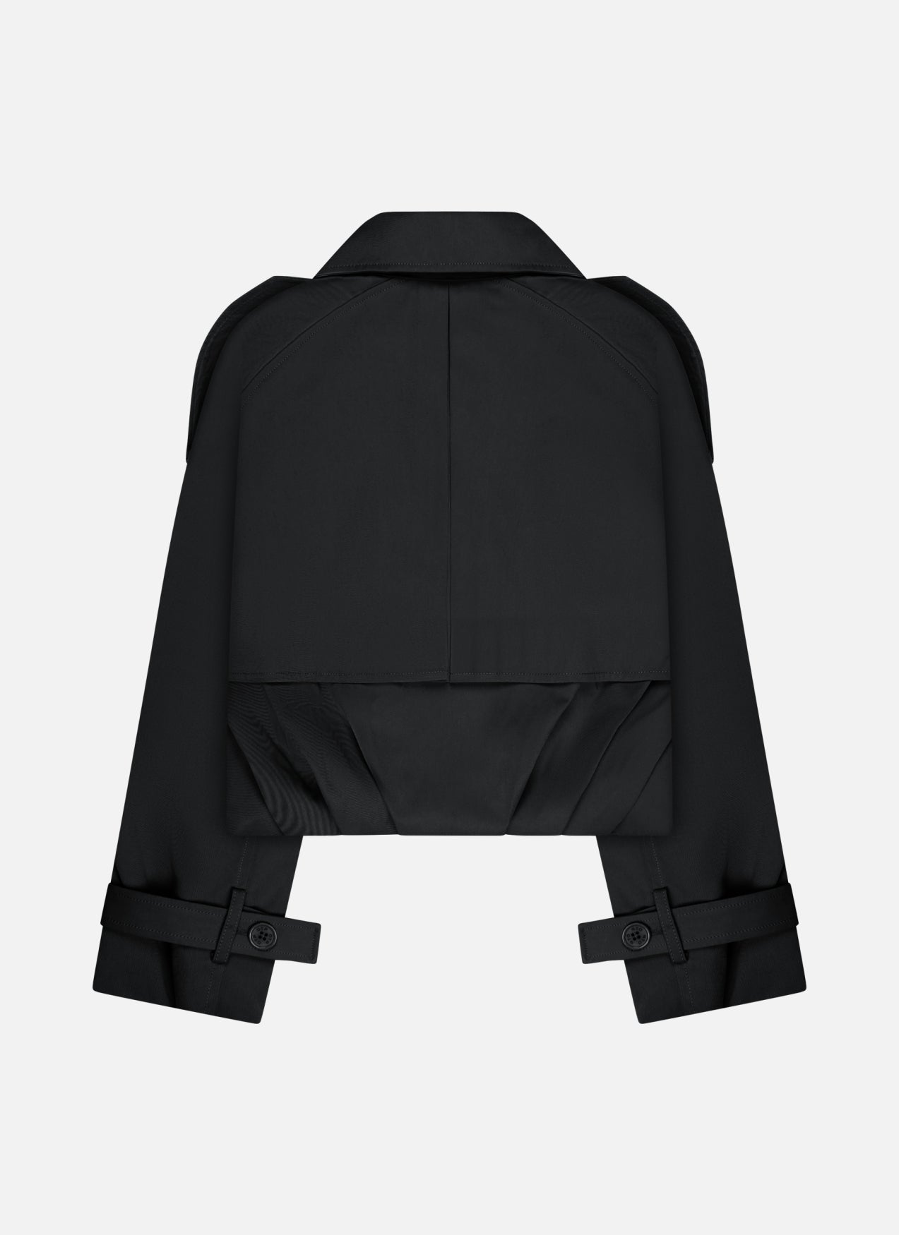 Pleated Trench Jacket | Black